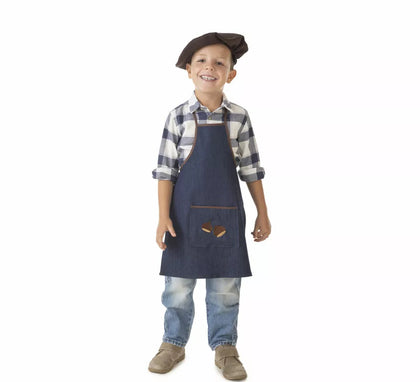 Kit o Disfraz de Castañero Jeans para niño: Delantal y Boina
