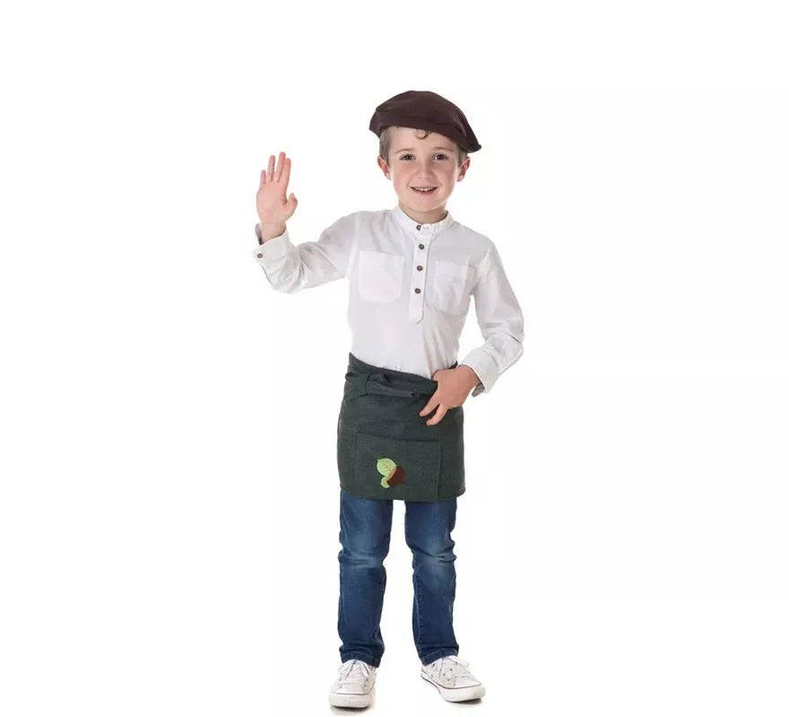 Kit o Disfraz de Castañero Otoño Verde para niño