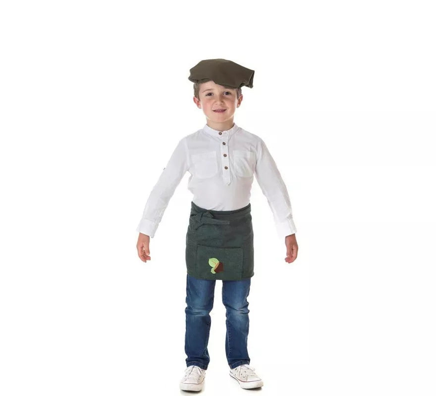 Kit o Disfraz de Castañero Otoño Verde para niño