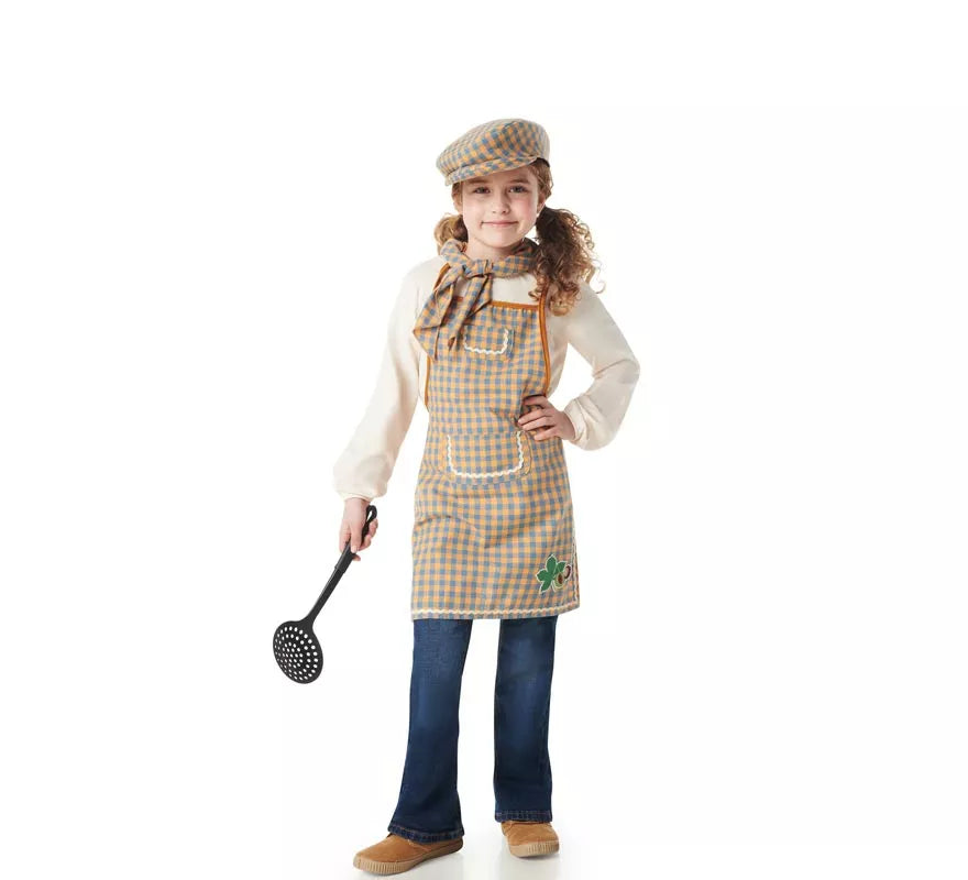 Translation missing: en.Kit o Disfraz de Castañero para niños: Gorra, Delantal y Pañuelo