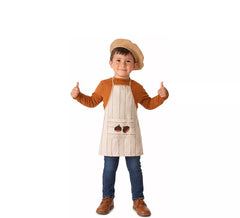 Kit or Long Brown Striped Chestnut Seller Costume for boys
