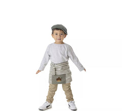 Kit or Short Green Striped Chestnut Seller Costume for boys