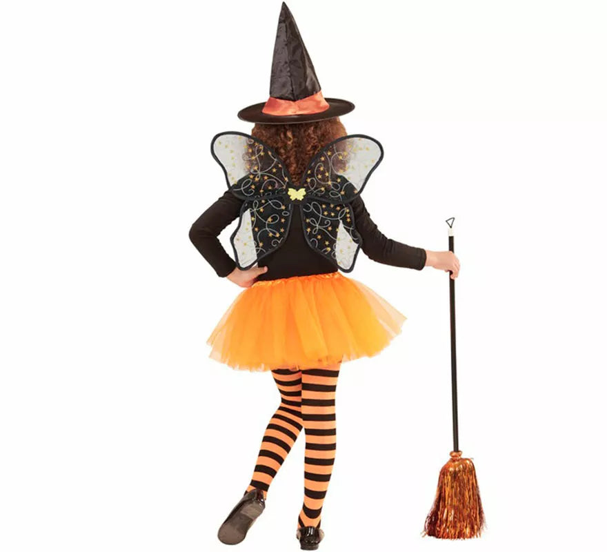 Kit o Disfraz de Hada Bruja para niña: Tutu, Alas y Sombrero