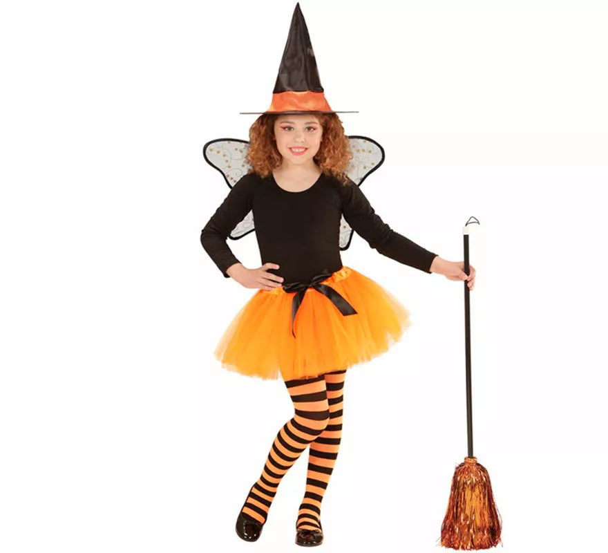 Translation missing: en.Kit o Disfraz de Hada Bruja para niña: Tutu, Alas y Sombrero