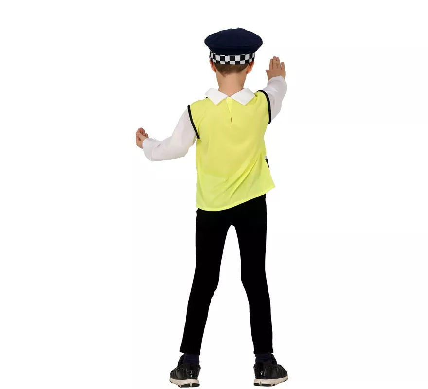 Kit o Disfraz de Policía para niños: Chaleco, Gorro y Camisa