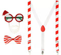 Kit Papá Noel: Gafas con Barba y Gorrito, Tirantes y Pajarita