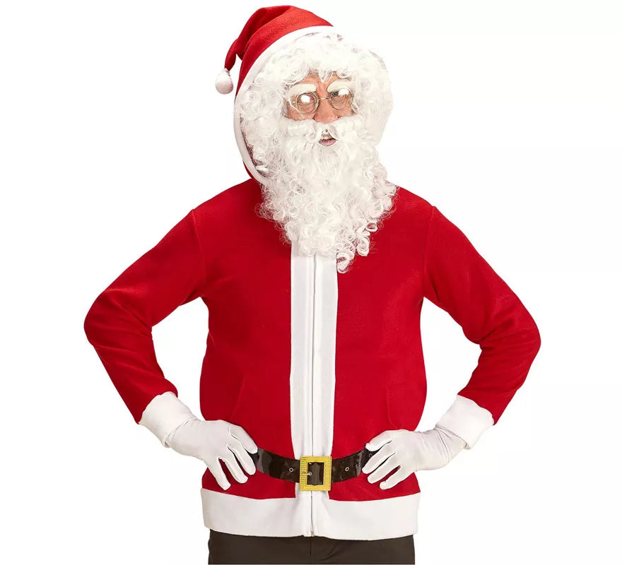 Kit Papá Noel para hombre: Sudadera con Capucha y Cinturón
