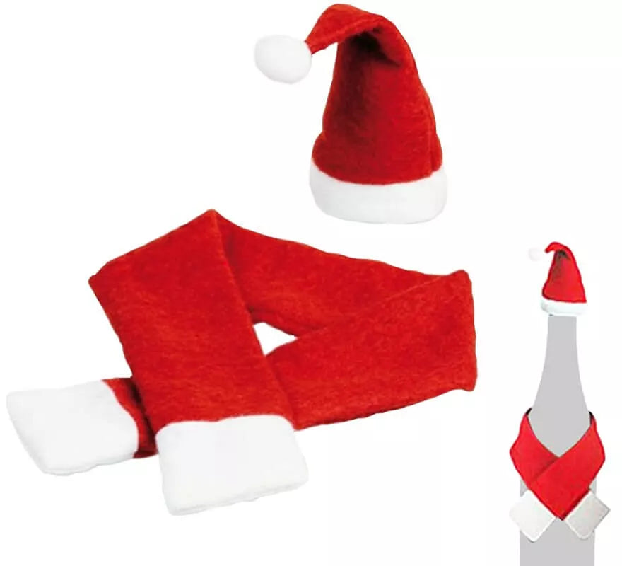 Translation missing: en.Kit para Botella de Papá Noel: Gorro y Bufanda