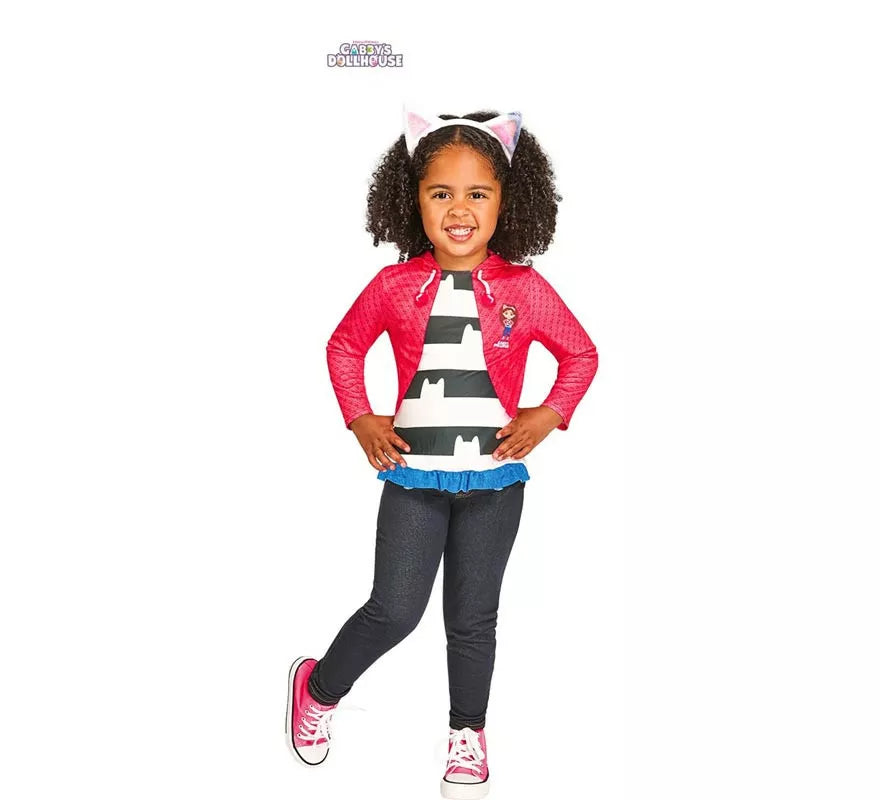 Translation missing: en.Kit para Disfraz de Gabbys Dollhouse infantil: Diadema, Top y Chaqueta