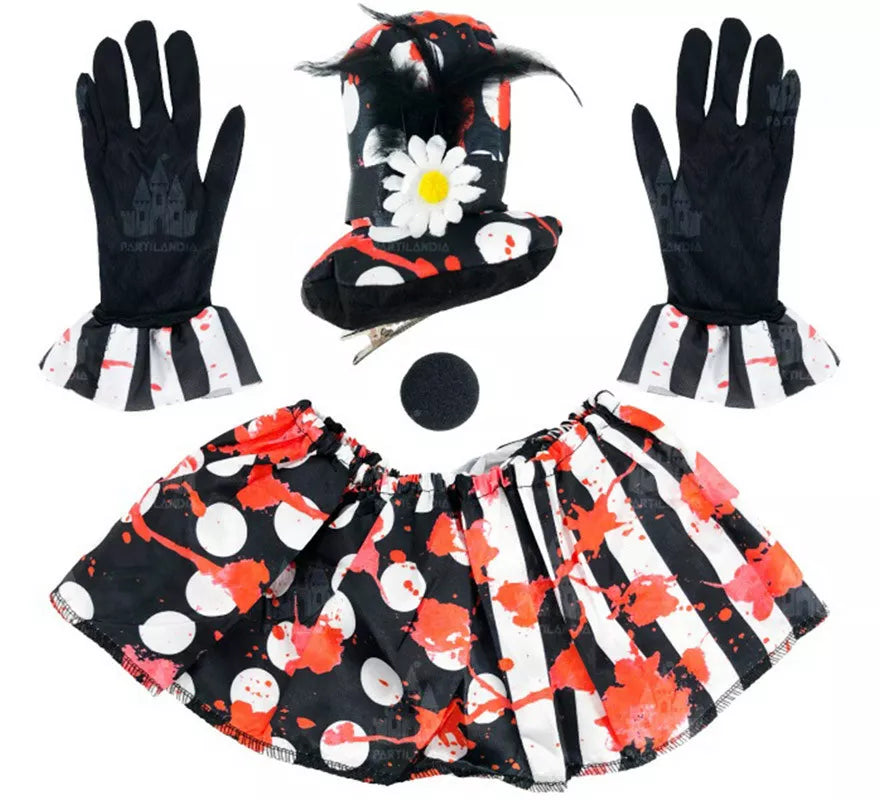 Translation missing: en.Kit Payasa Asesina Mujer: Tutú, Guantes, Minisombrero y Nariz