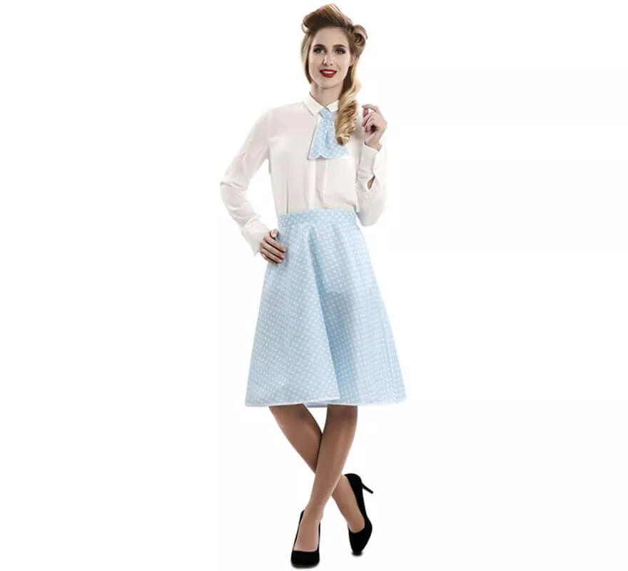 Kit Pin-Up Azul para mujer: Falda y Corbata
