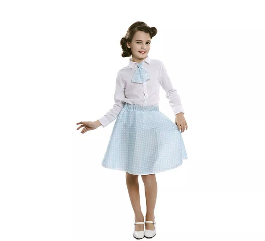 Translation missing: en.Kit Pin-Up Azul para niña: Falda y Corbata