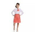 Kit Pin-Up Rojo para niña: Falda y Corbata