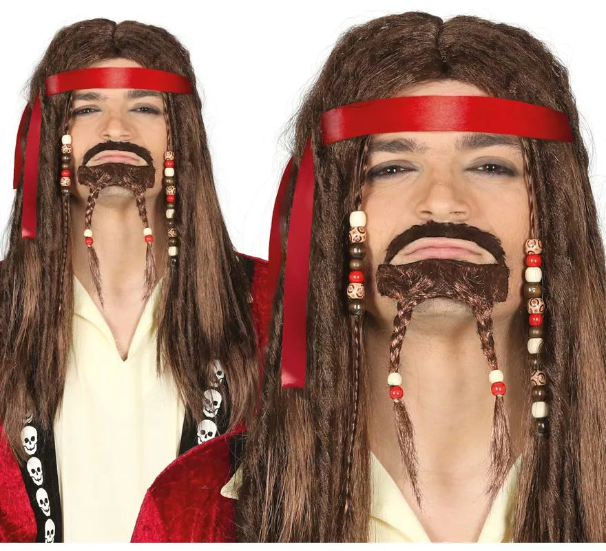 Translation missing: en.Kit Pirata: Peluca con Rastas y Perilla