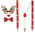 Kit Reno de Navidad: Gafas con Nariz y Cuernos, Tirantes y Pajarita