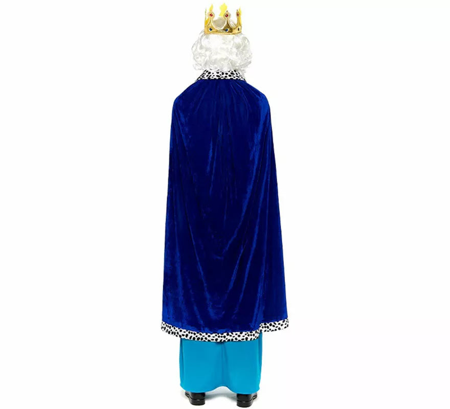 Kit Rey Mago azul adulto: Capa y Corona