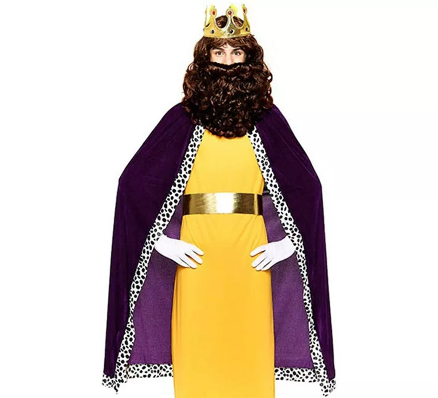 Kit Rey Mago morado adulto: Capa y Corona