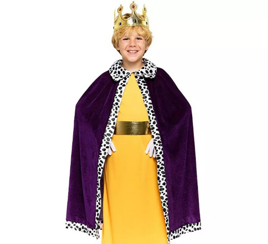 Translation missing: en.Kit Rey Mago morado Infantil: Capa y Corona