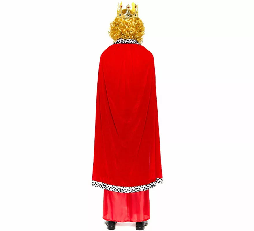 Kit Rey Mago rojo adulto: Capa y Corona