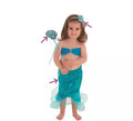 Kit Sirenita Azul: Falda, Diadema y Varita