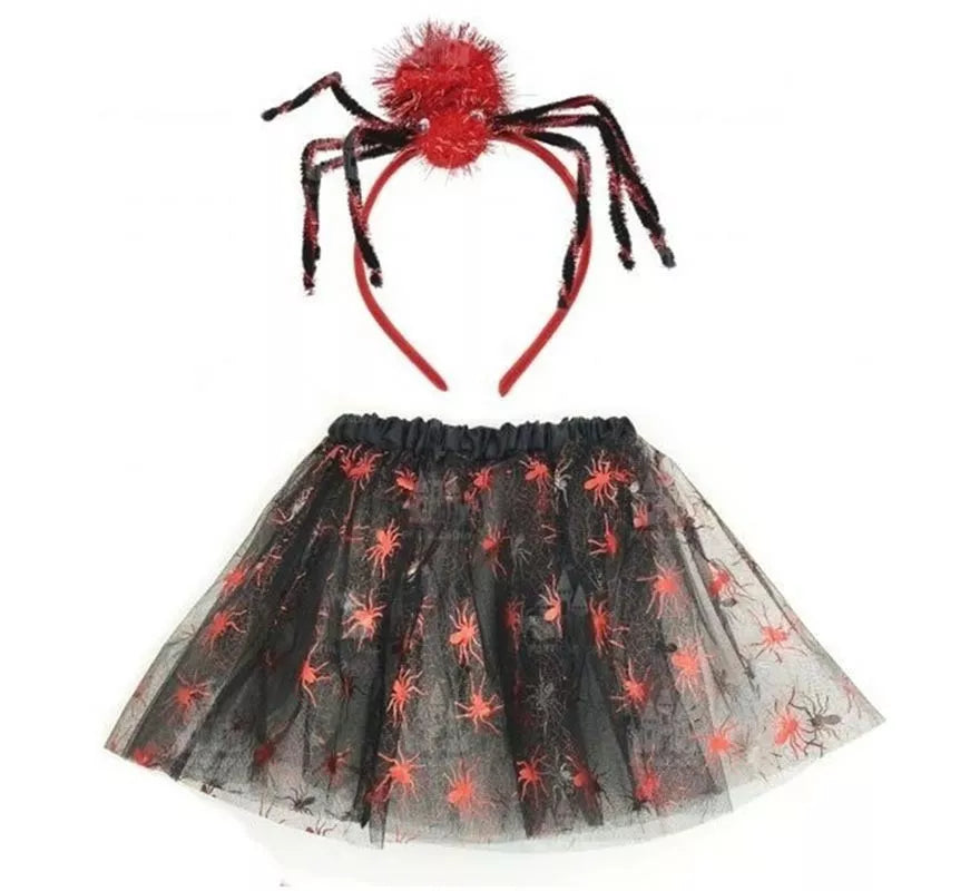 Kit Spider: Falda y Diadema con Araña