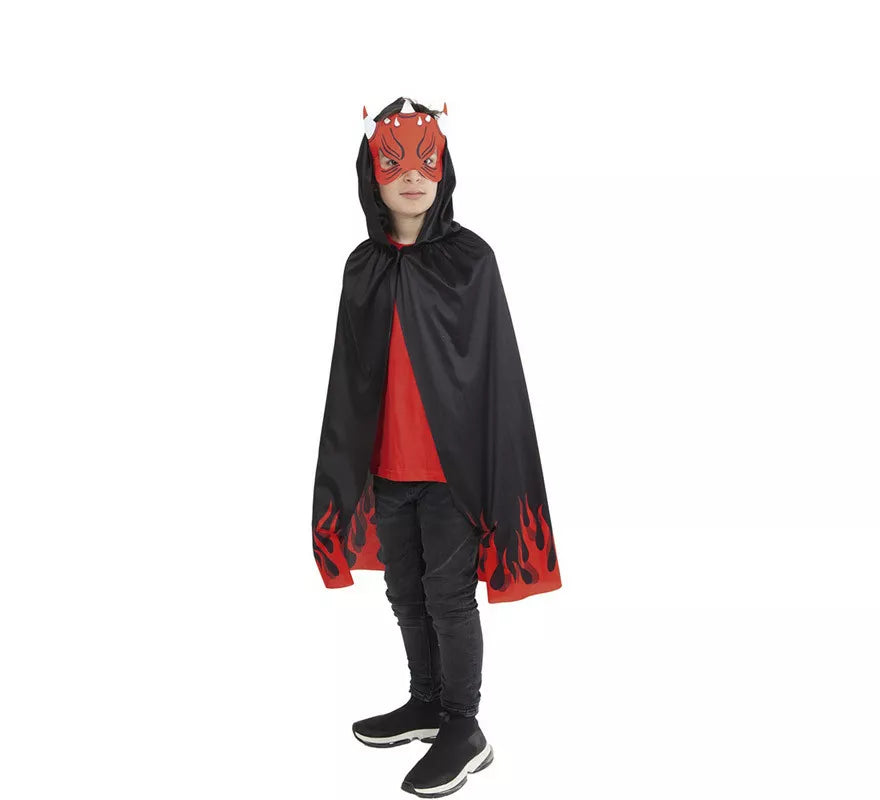 Translation missing: en.Kit Superhéroe Demonio Infantil: Capa impresa y Antifaz
