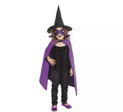 Children's Witch Superhero Kit: Cape, Mask and Hat