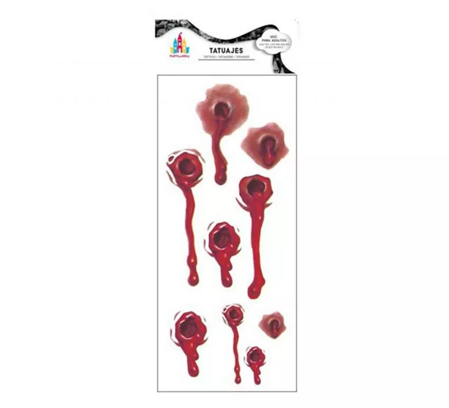 Translation missing: en.Kit Tatuajes Disparos de Balas con sangre