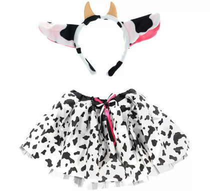 Kit Vaca Lechera Infantil: Diadema y Tutú