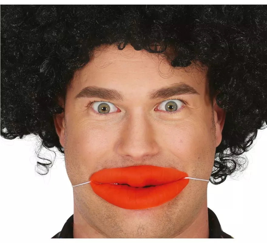 Labios Grotescos rojos de Látex