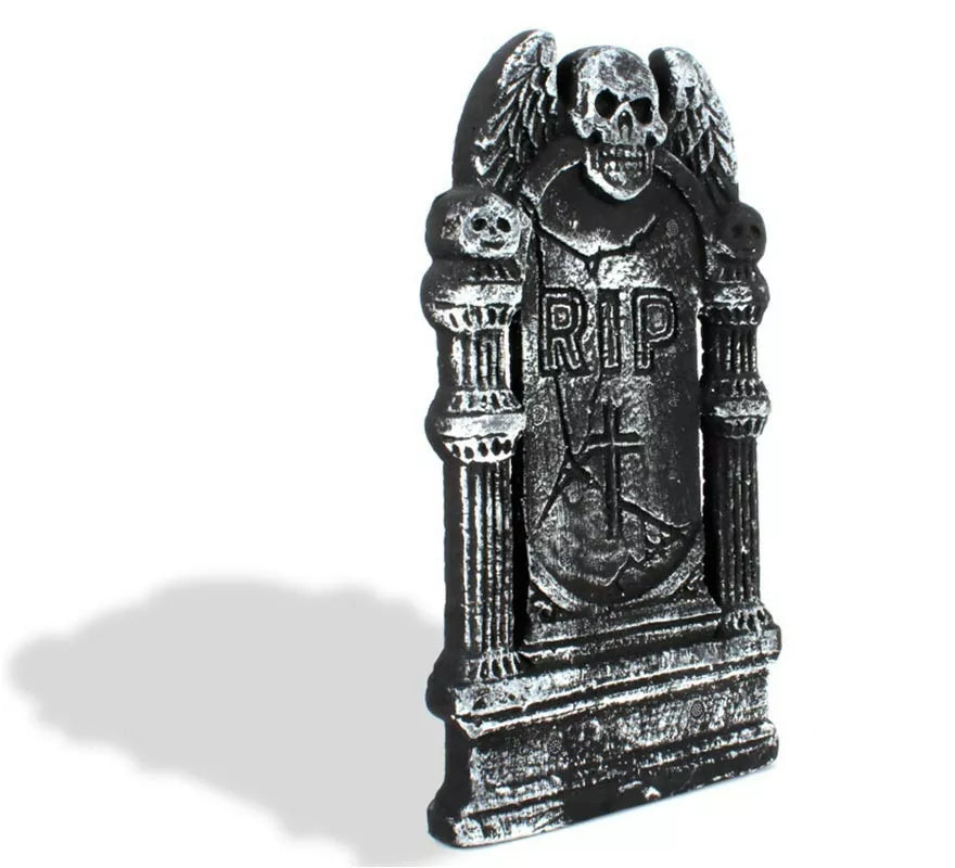 Translation missing: en.Lápida Ángel Calavera RIP de foam de 20x40 cm