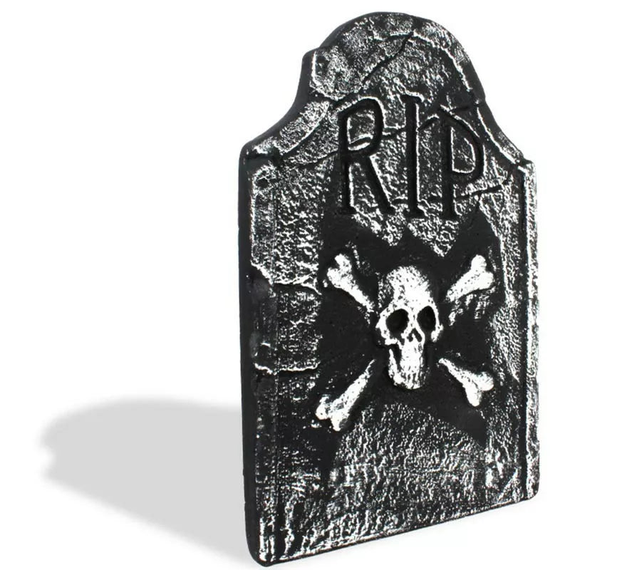 Translation missing: en.Lápida Calavera oscura de foam RIP de 37x54 cm