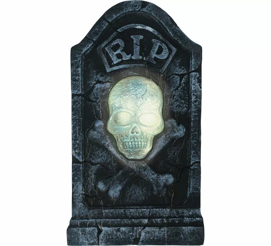Translation missing: en.Lápida Calavera Pirata con Luz y Sonido de 90x50 cm
