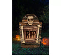 "Lápida Cementerio Calavera ""RIP"" plástico de 56 cm"