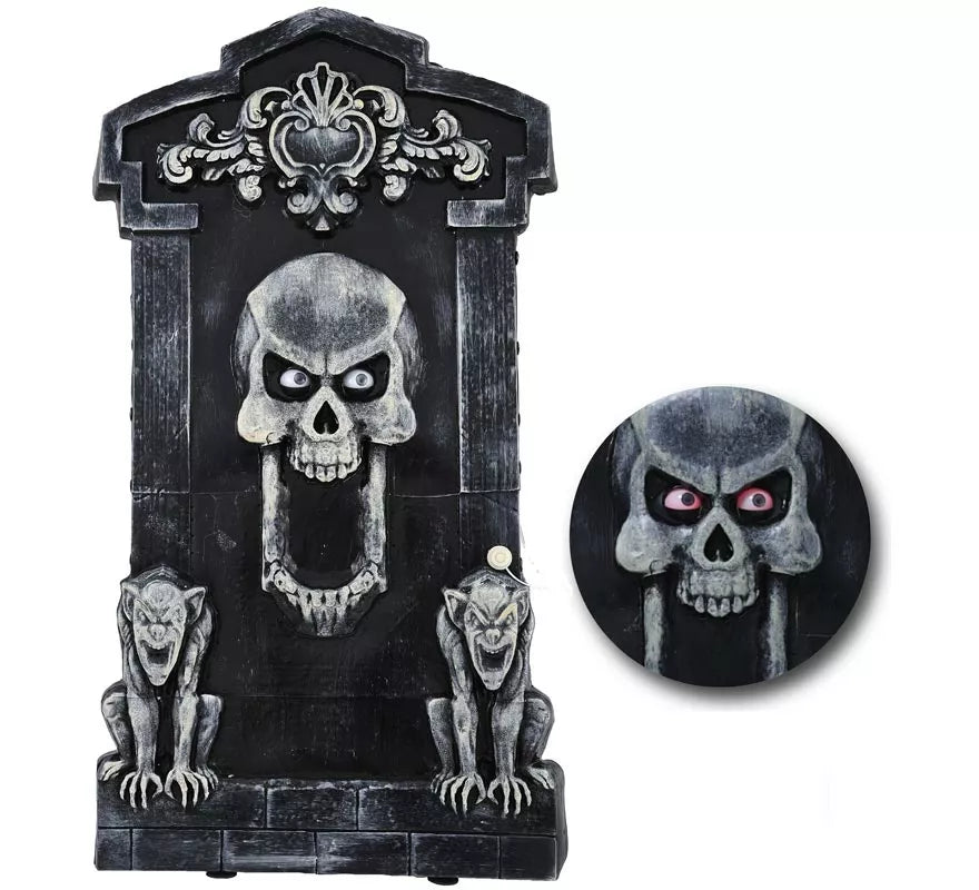 Lápida Cementerio Gárgola con Luz y Sonido 91.5x50 cm