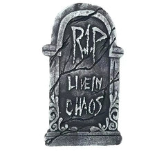 """Cemetery Headstone ""Live in Chaos2 43x22 cm"""