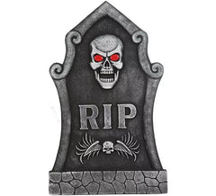 Tombstone with skull and light 66 cm