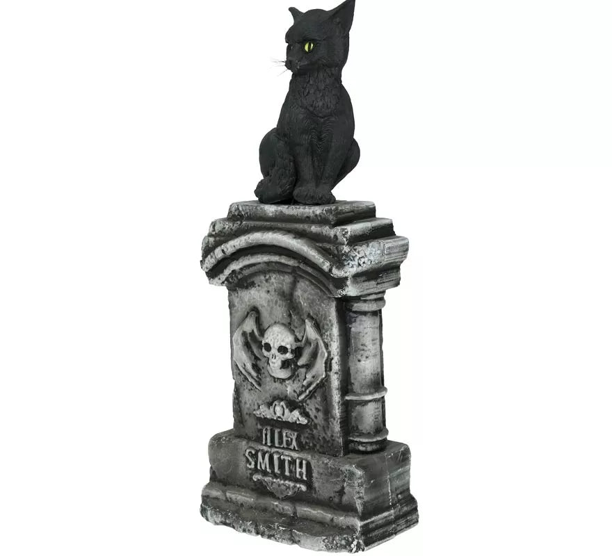 Lápida con Gato con Luz y Sonido de 90x40 cm