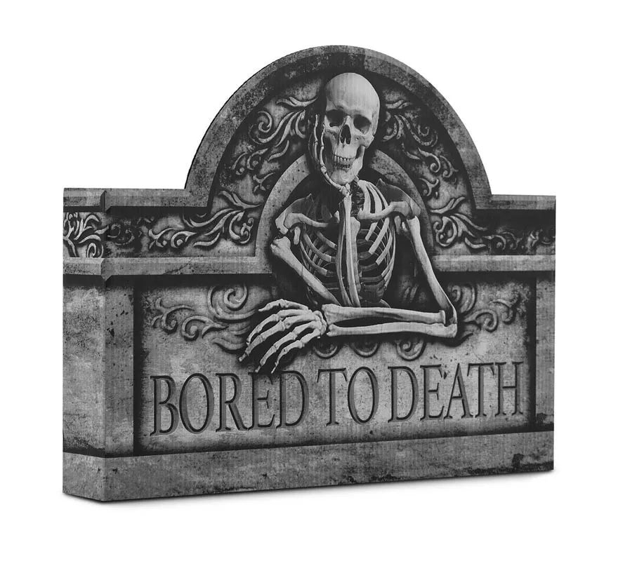Translation missing: en.Lápida de Cartón Bored to Death de 27,5x37 cm