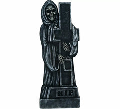 Skeleton Cross Tombstone with Light 120x45 cm