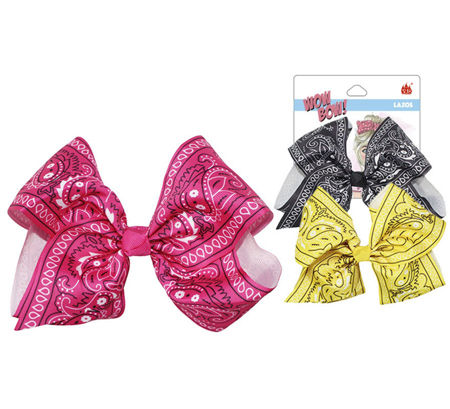 Translation missing: en.Lazos estampado Paisley de 16 cm en colores surtidos