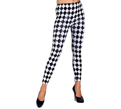 Black and White Argyle Leggings for women