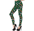Leggings Navideño verde estampado para mujer