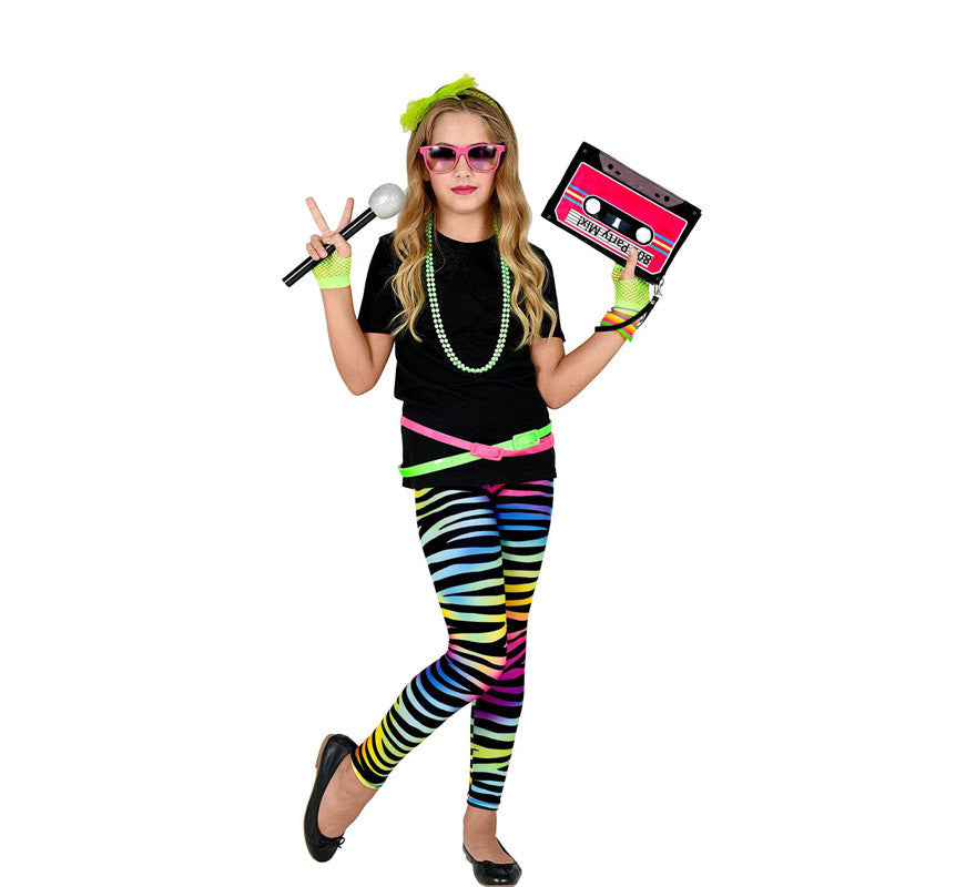 Translation missing: en.Leggings Neón Multicolor Animal Print Años 80 Infantiles