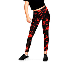 Bloody Footprint Leggings for Girls