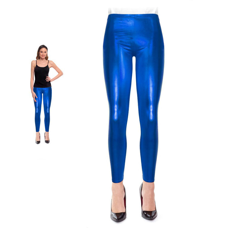 Translation missing: en.Leggins Metalizado azul oscuro para mujer