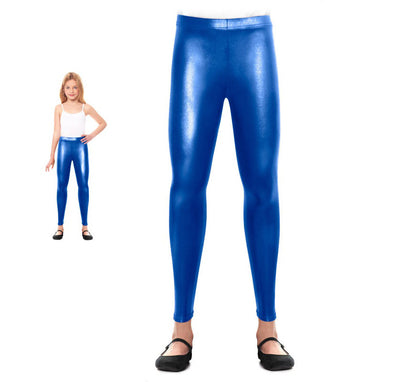 Leggins Metalizado azul oscuro para niña