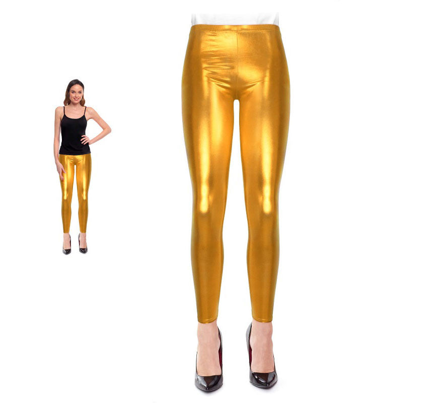 Translation missing: en.Leggins Metalizado dorado para mujer