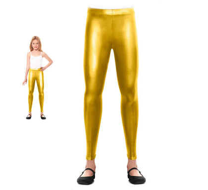 Leggins Metalizado dorado para niña