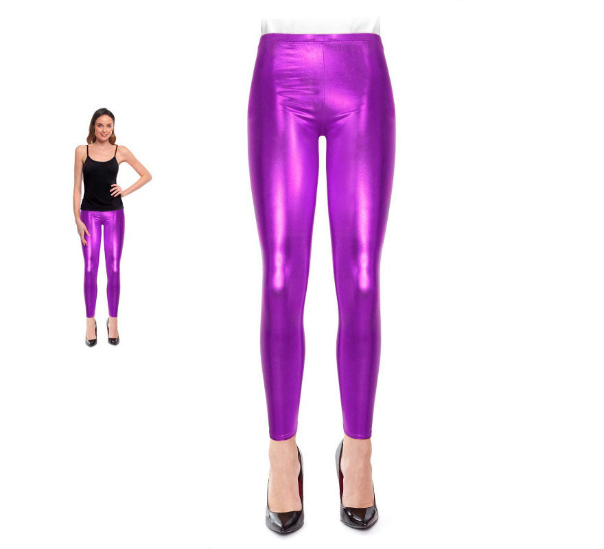 Translation missing: en.Leggins Metalizado lila para mujer